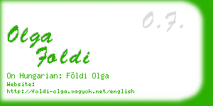 olga foldi business card